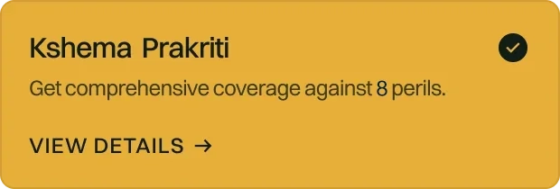 Kshema Prakriti,Crop Insurance, Agriculture insurance,